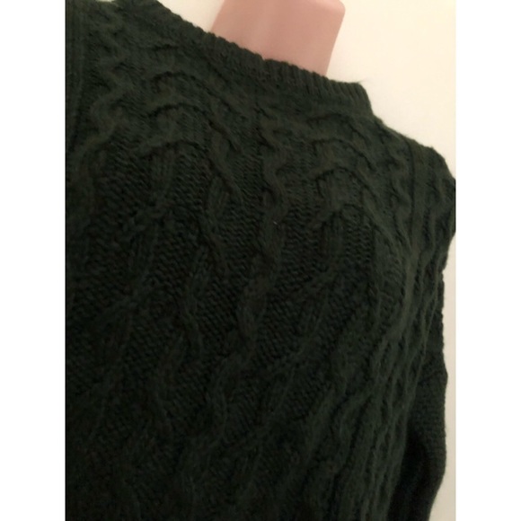 Green knit high low top - Picture 3 of 4